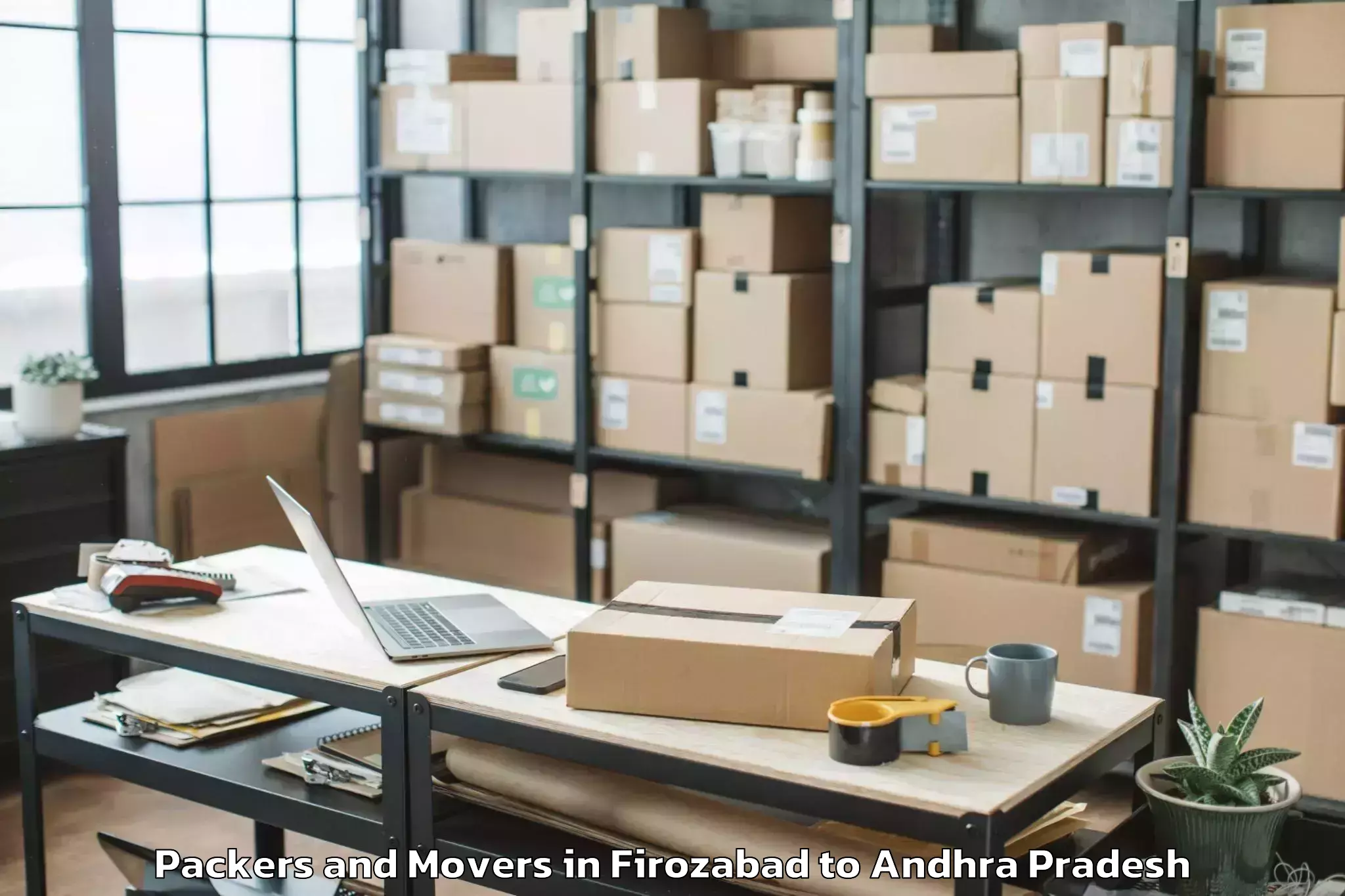 Trusted Firozabad to Peddapuram Packers And Movers